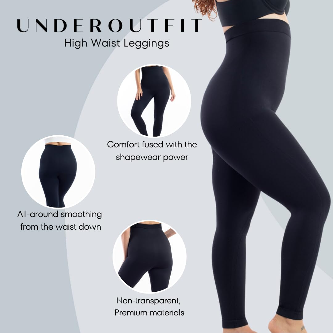 Underoutfit Legginsy kompresyjne, legginsy z wysokim stanem dla kobiet