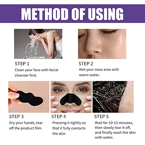 Mroobest Blackhead Pore Strips, Nose Strips For Blackheads, Nose Strips,Charcoal Nose Strips, Deep Cleansing Nose Area And Face Oil And Blackheads, For Women ＆ Men, 40Pcs #TOP4