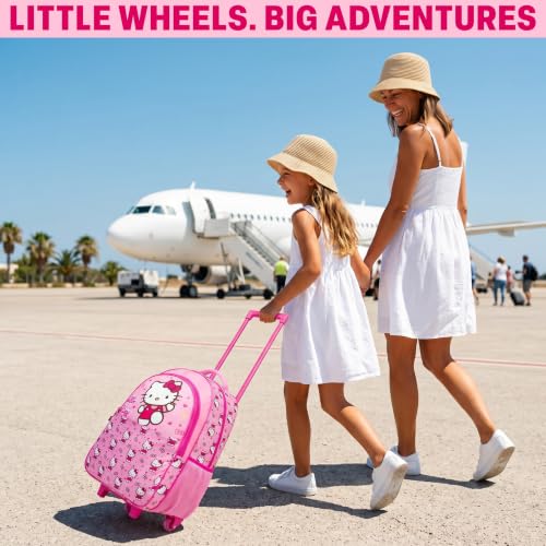 Get Trend Sanrio Hello Kitty Girls 2-in-1 Rolling Luggage Bag with Wheels by Get Trend - Used condition - Image 7