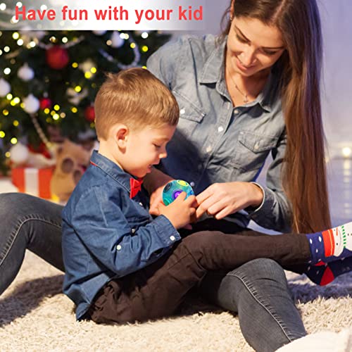 Vdealen Regenbogenball Magischer Puzzleball Zappelball Spiel Spaß Stressabbau Geschicklichkeitsspiele Pädagogische Spielzeug Denksport Ball Spielzeug Knobelspiel für Kinder Teens & Erwachsene