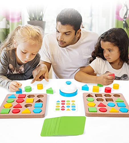 Wooden Puzzles Shape Color Matching miniatura 6