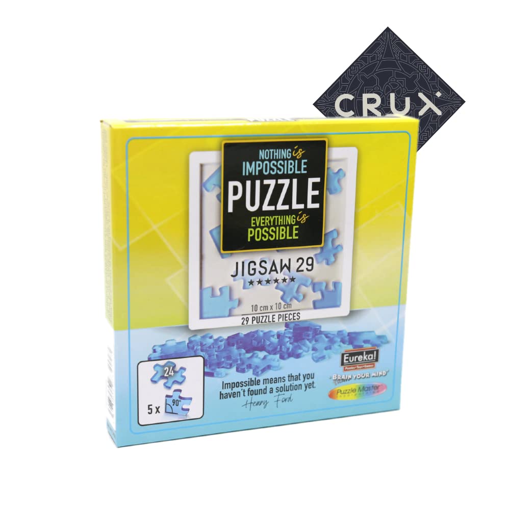Yuu Asaka Jigsaw 29 - Hanayama Version - Very Difficult Adult Brainteaser Packing Puzzle - Includes Crux Sticker