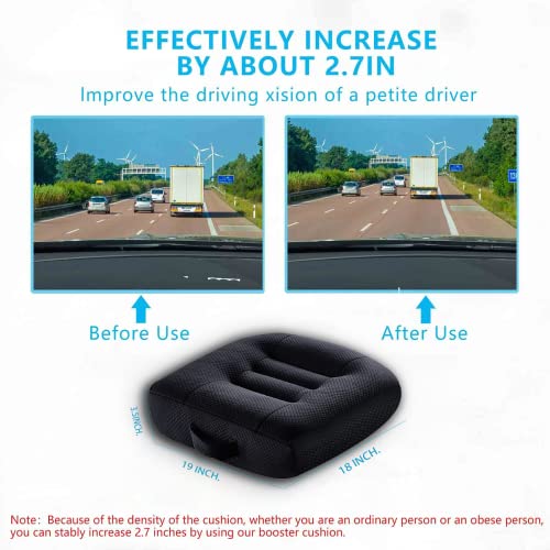 Zavm Adult Booster Seat For Car, Car Booster Seat For Short Drivers, Butt Cushion For Office Chairs, Car Seat Pillows For Driving, Driver Seat Cushion, Car Seat Cushions For Driving, 19"×18"×3" #TOP1