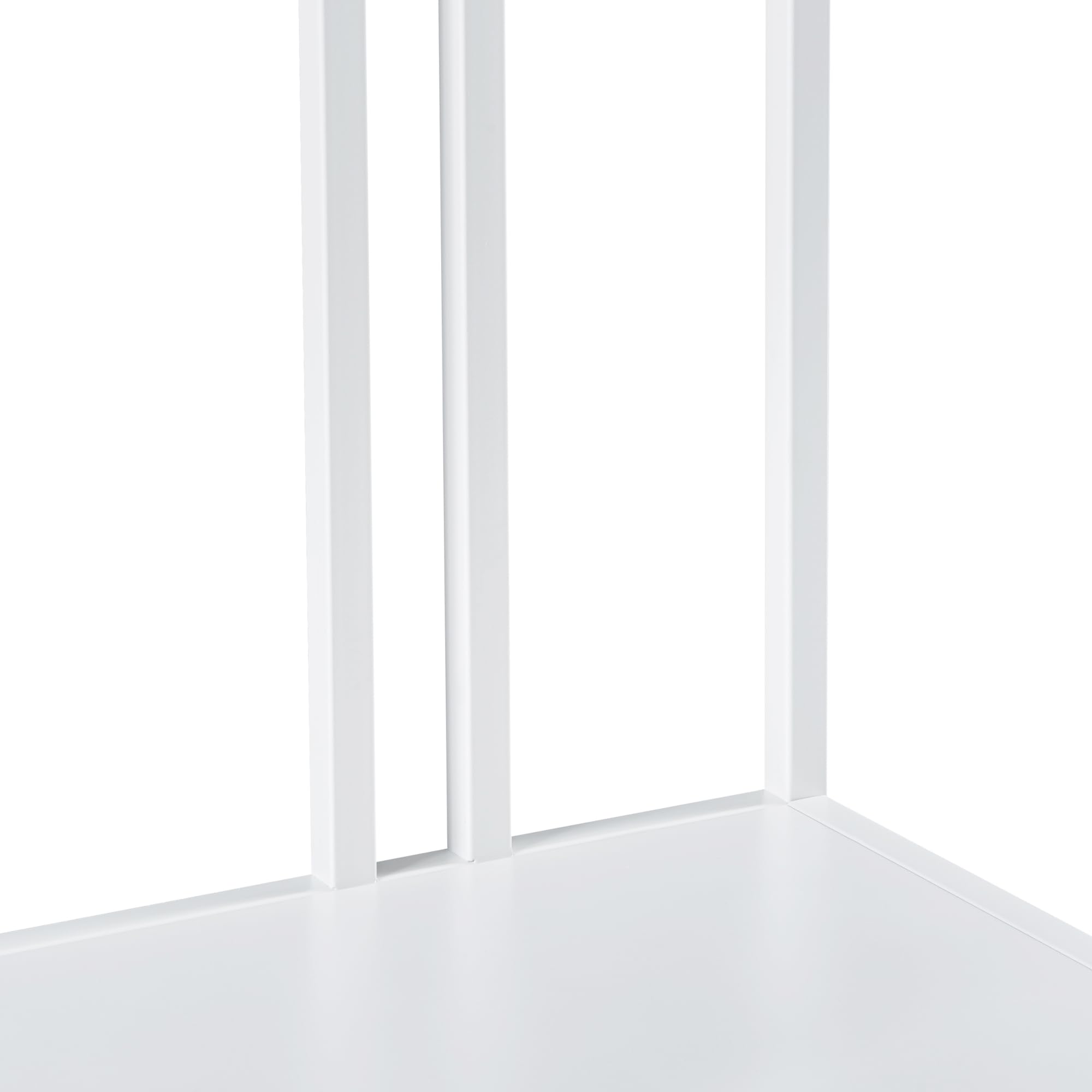 [en.casa] Consolle in Metallo Alto e Stretto Con 3 Ripiani - Tavolo Decorativo per Ingresso, Corridoio, Divano - 85 x 55 x 30 cm - Bianco