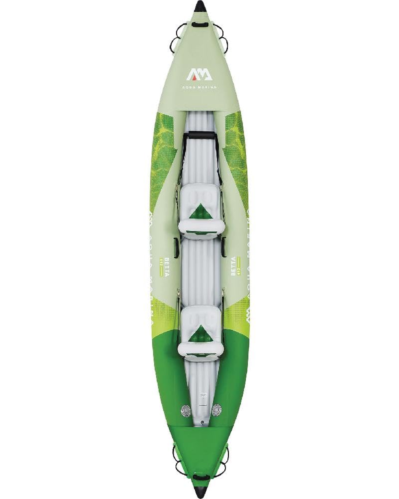Aqua Marina , 2er Kajak aufblasbar im Set Betta-412 2022 13‘6“ 2-Personen Kanu Zweierkajak mit Paddel, Pumpe, Tasche 412 x 80 cm