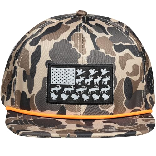Image of EDTREK Outdoorsman Pro Trucker Breathable Mesh Performance Cap - Flat Brim Snapback Hat