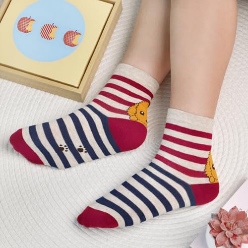 Image of Chalier Womens Funny Socks Cozy Cute Printed Patterned Fun Socks Novelty Cat Dog Socks for Women