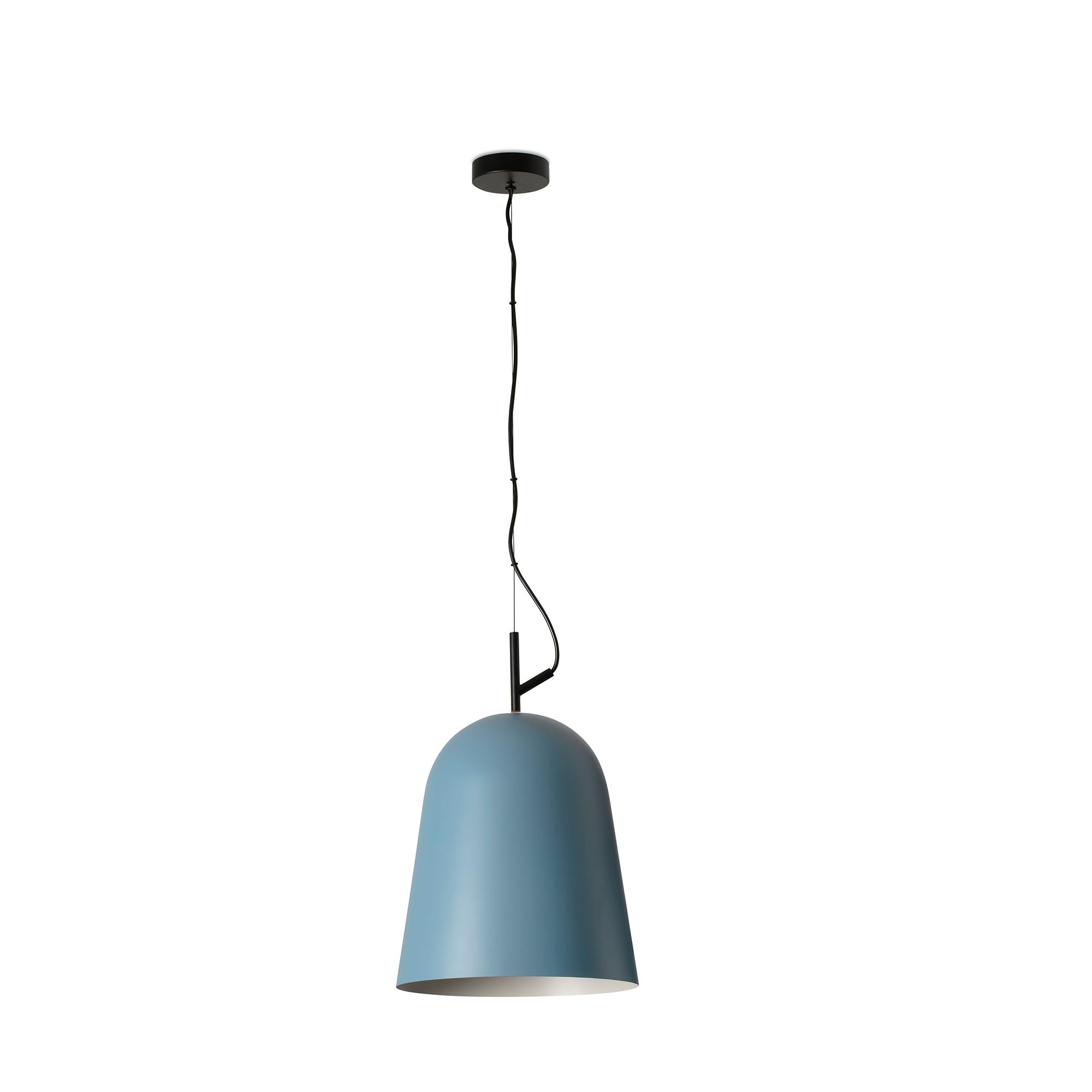 Faro STUDIO Plafonnier suspendu dôme bleu 29 cm, lustre design métallique bleu