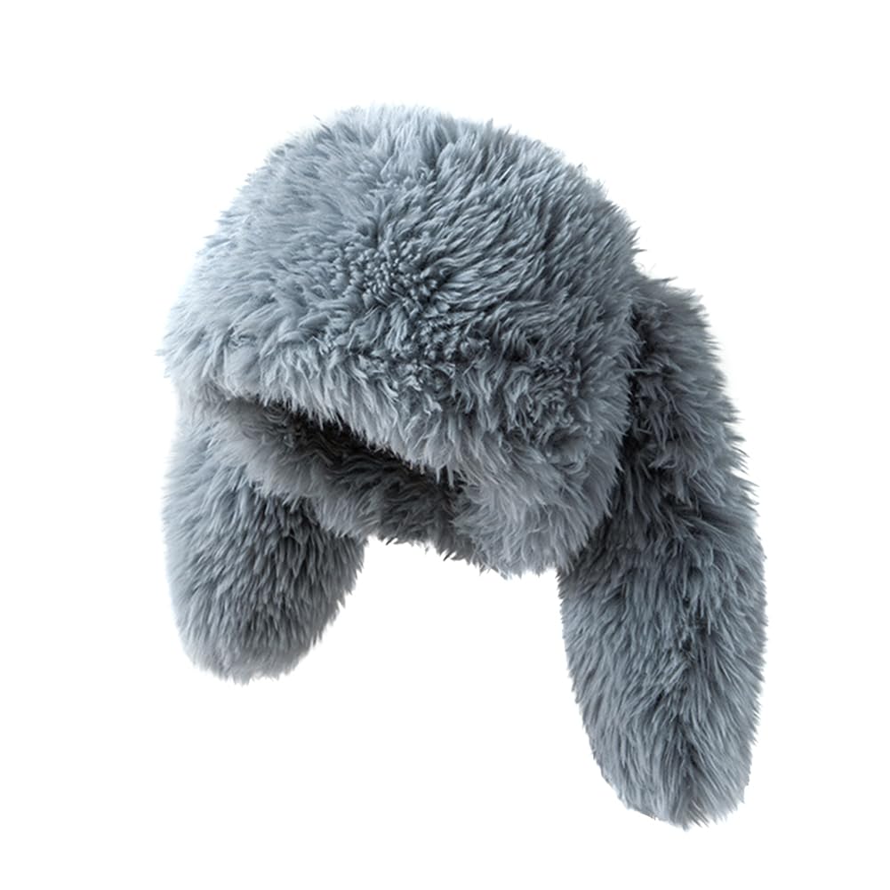 Amazon.com: Surakey Fuzzy Bunny Hat for Women Cute Plush Beanie