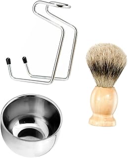 FRCOLOR 1 Conjunto/3 Pçs Ferramenta De Barbear Creme De Barbear Homem Terno Escovas De Barbear Para Homens Caneca De Creme De Barbear Conjunto De Cuidados Para Homens Sabão De Barbear