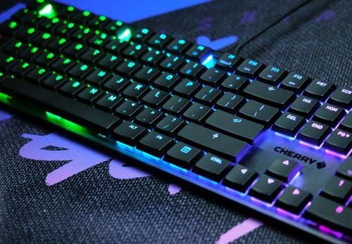 Image of CHERRY Mx 10.0N Rgb Mechanical Keyboard Mx Low Profile Speed Switches, Aluminum Housing, Premium Keyboard For Gaming And Work. G8A-25010Lvbus-2, USB, Black