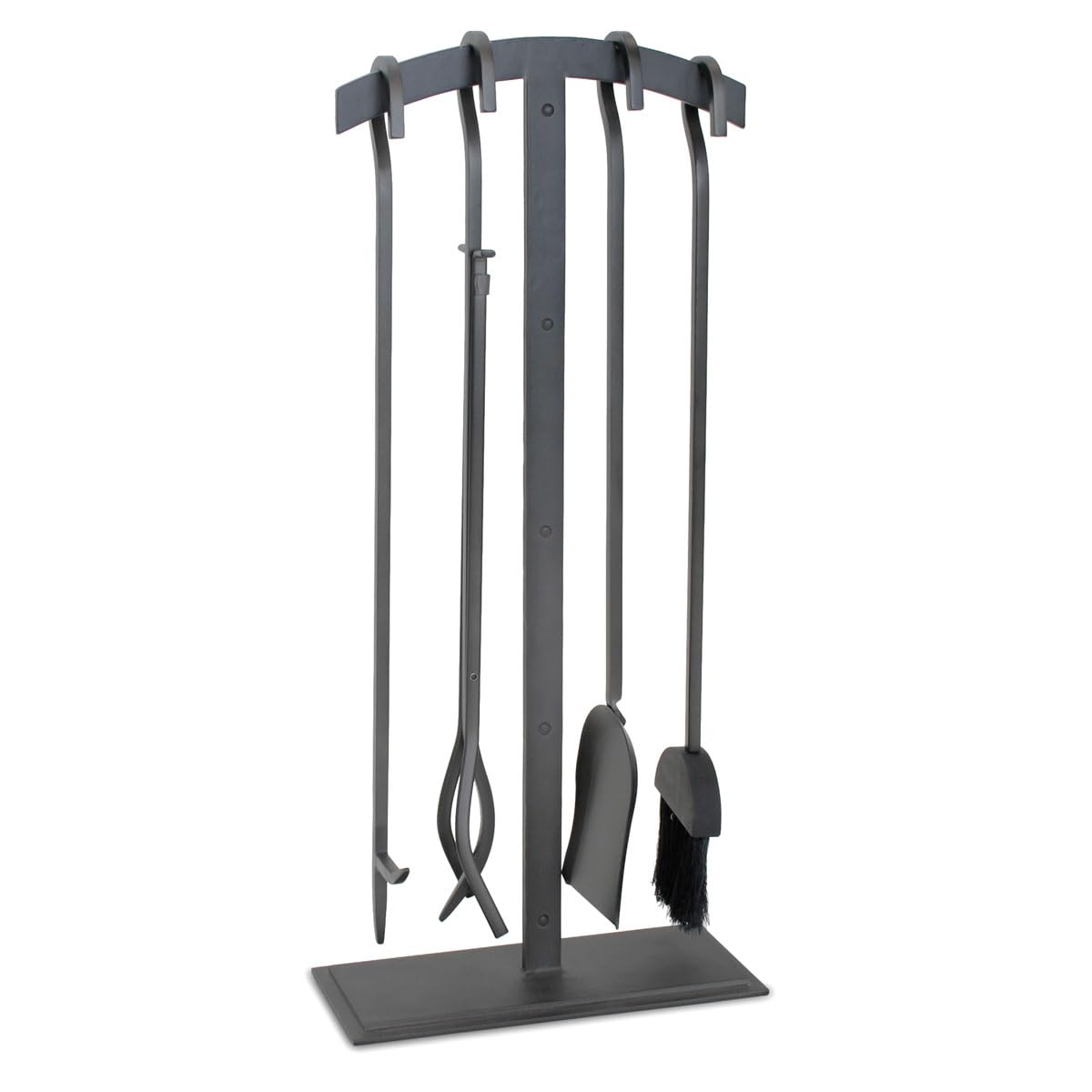 Ensemble d'outils pour cheminée en fer noir Pilgrim Shadow de 76 cm