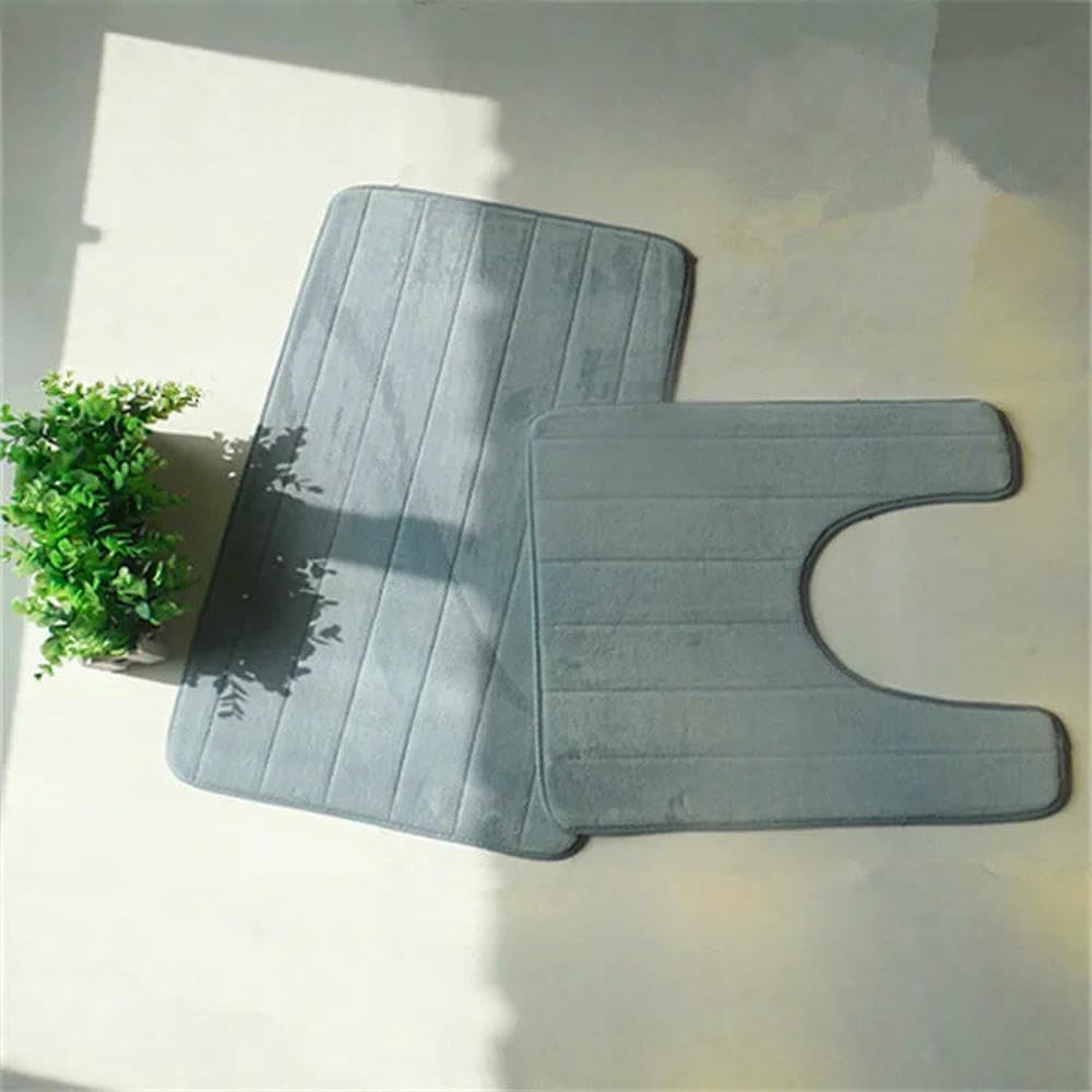 2 Stück/Set Memory Foam Badematte Teppich, Moderne Boden Anti-Rutsch Badezimmer Teppiche Teppichmatte, Teppich Badezimmer, Toilettenmatte, tapete alfombras