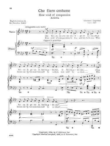 Twenty-Four Italian Songs and Arias of the Seventeenth and Eighteenth Centuries: For Medium Low Voice (Schirmer’s Library of Musical Classics)