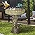 SKYFIRE 24.4” H Fibre Reinforced Concrete Outdoor Garden Bird Bath with Birds, Woodland Tree Trunk Decoration Yard Statue?Pedestal Birdbaths for Outdoors, Garden, Patio, Lawn, Backyard