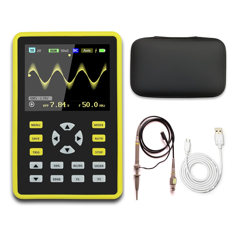 Wosontel ADS5012h Handheld Mini Portable Digital Mini Oscilloscope 5012h Oscilloscope Kit with 100MHz Bandwidth 500MS/s Sampling Rate