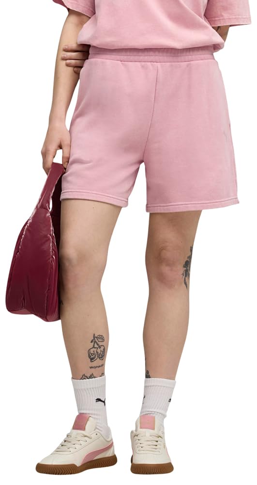 PUMA ESS Elevated Wash High-Waist Shorts 5" TR