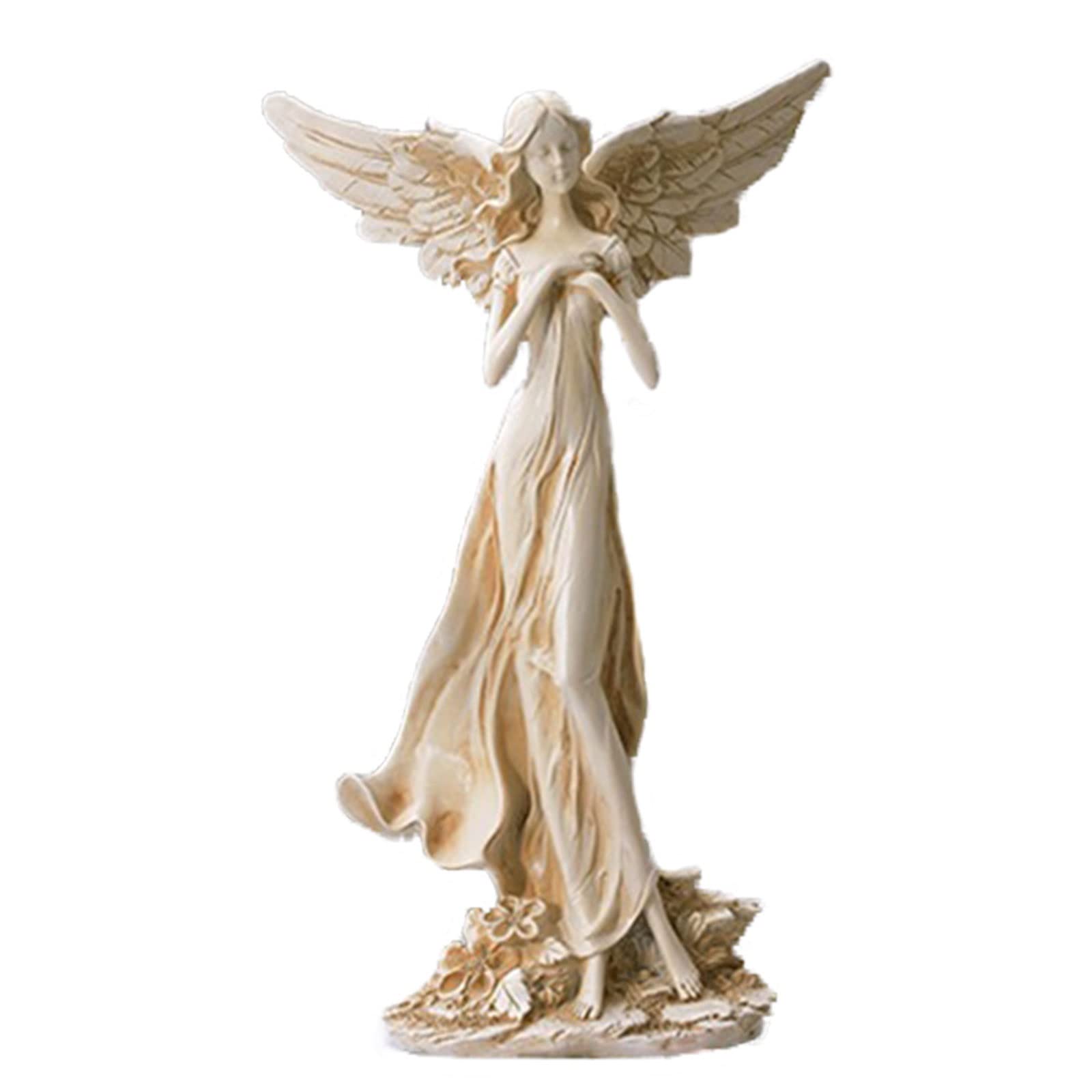 Aottsd Nordic Wings Angel Statue, Eco-Friendly Resin Home Decor (Color B)