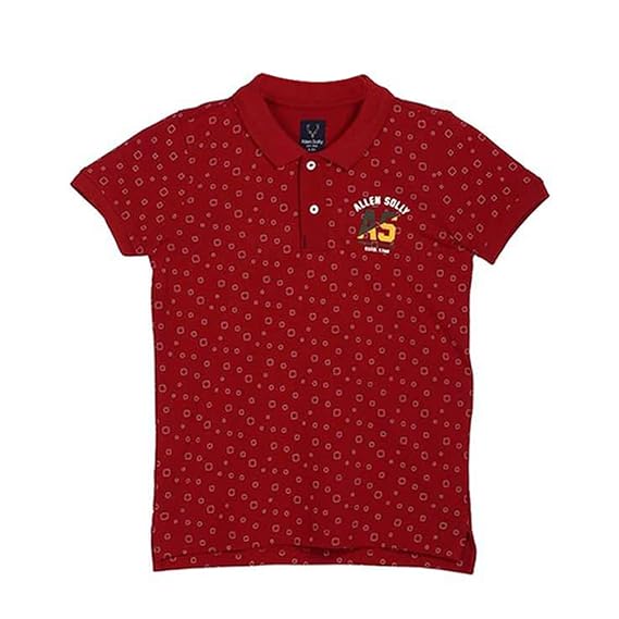 Allen Solly Solid Cotton Regular Neck Boys T-Shirt (S21ASBFV90774RE-P)