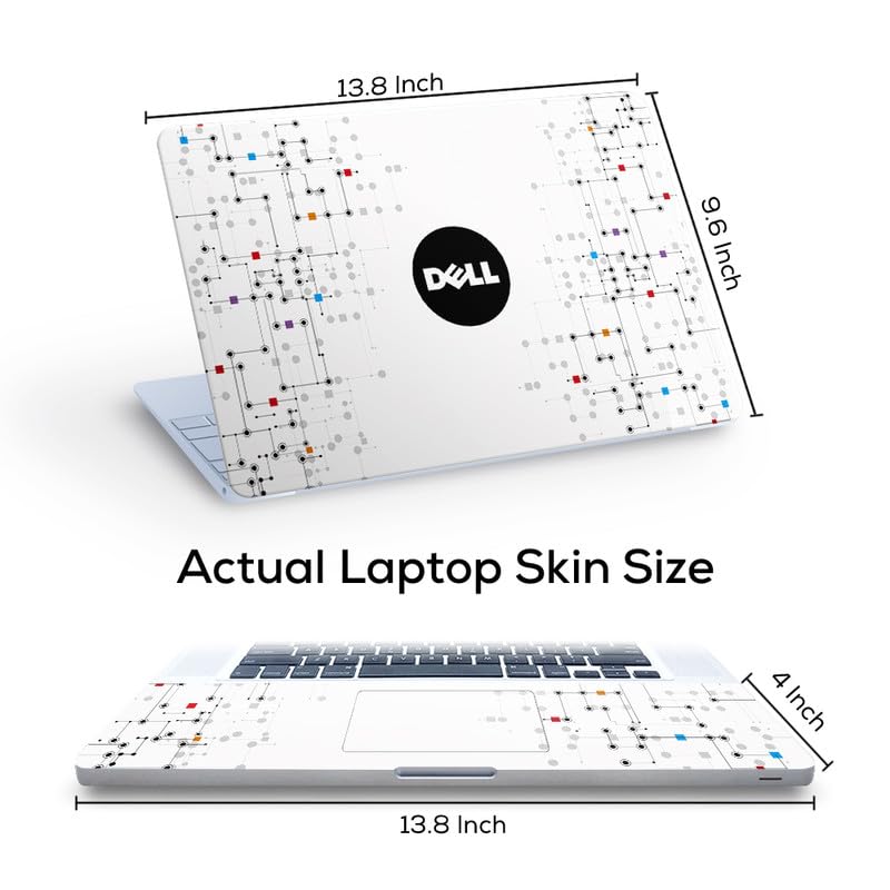 Image of Galaxsia DL251 Top+Wrist Pad Vinyl Laptop Skin /Sticker /Cover for 14 Inches Laptops Laminated-Removable-HD Quality Compatible for Dell (13.8x9.6 Inches)