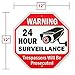Signs Authority Reflective Video Surveillance Signs Outdoor - No Trespassing Signs Private Property - No Trespassing | 12