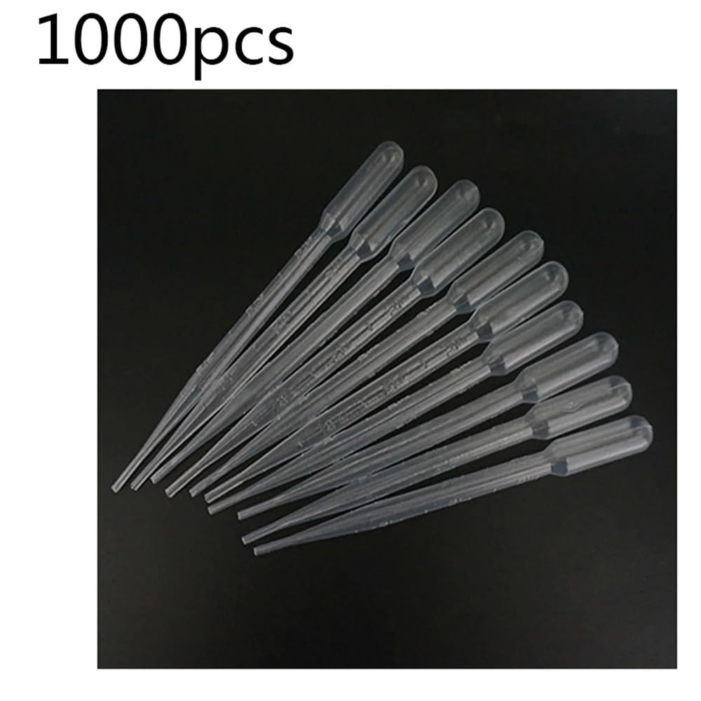 Herramientas de laboratorio de plástico desechables graduadas de 3 ml, 100/200/500/1000 piezas(3ml 1000pcs)