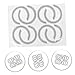 FAVOMOTO 8pcs Guitar Inlay Stickers Acoustic Sound Hole Decorations Self-adhesive Guitar Decals for Enhanced Style and Durability