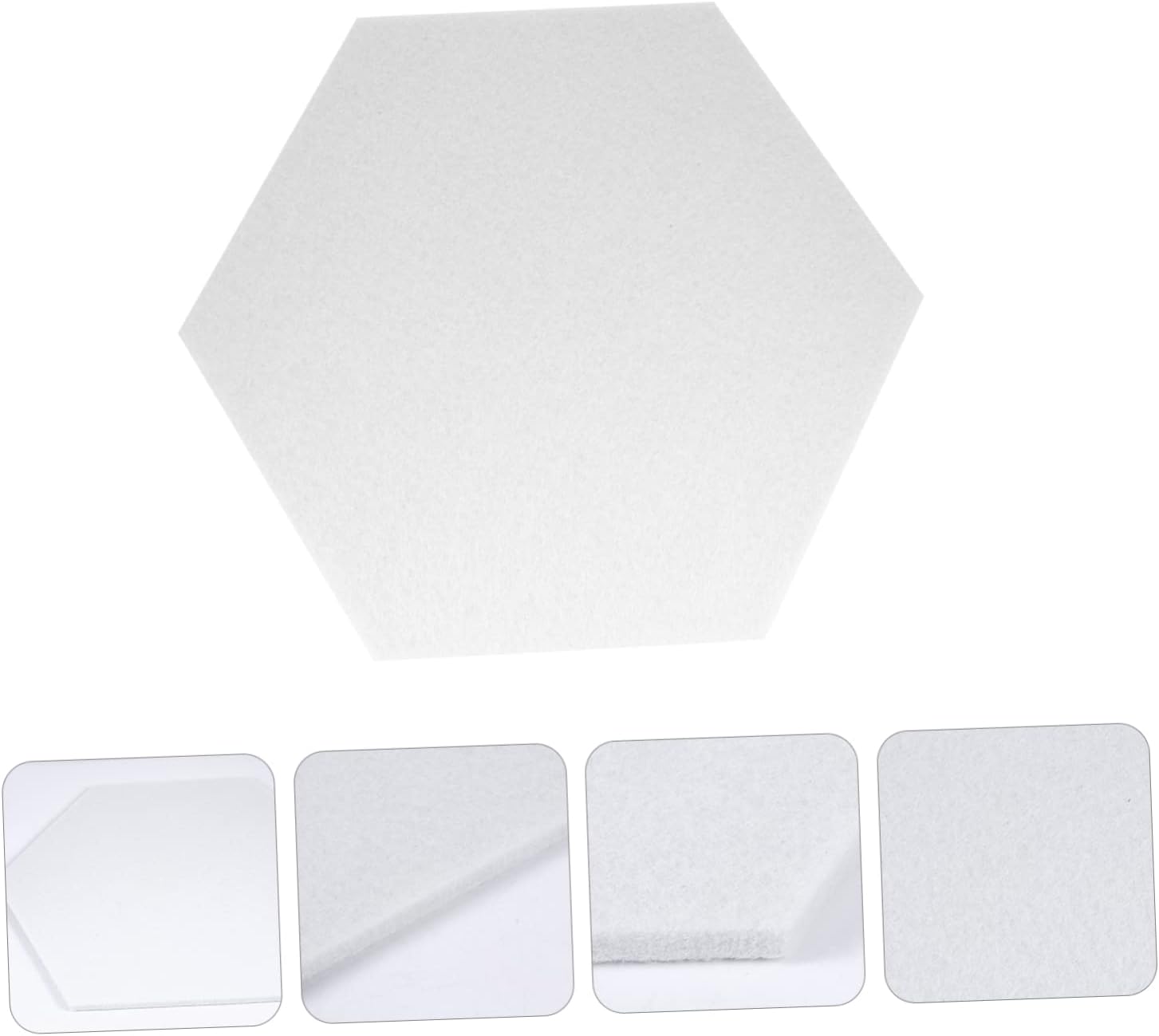 jojofuny 10PCS Self-Adhesive Hexagon Felt Message Board Colorful Wall Decor for Photo Display Sound Absorbing Panels for Home Office and Studio