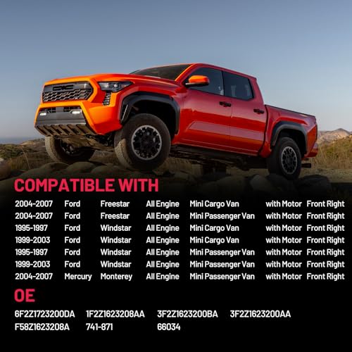 Image of BDFHYK 741-871 Power Window Regulator with Motor Front Right, Compatible with 1999-2003 Ford Windstar; Compatible with 2004-2007 Ford Freestar; Compatible with 2004-2007 Mercury Monterey