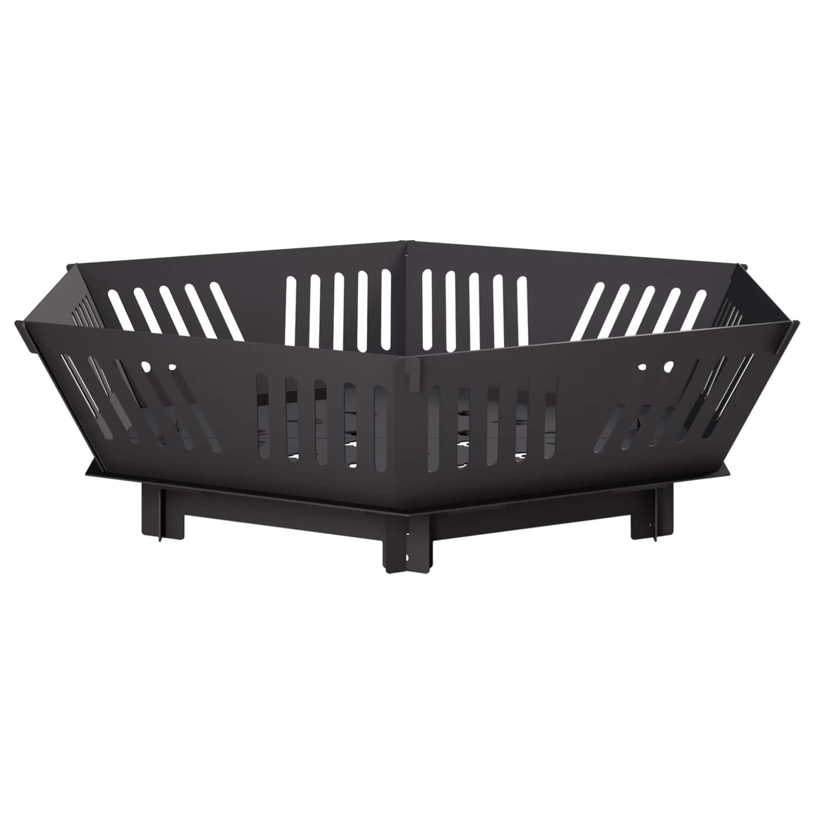vidaXL Hoguera Negro 80 x 80 x 23 cm Acero