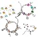 Produktbild YIKANWEN DIY Charm Armkettchen, Bettelarmband zum Selbermachen und Basteln, Schmuck Bastelset mit Silber Kette Schmuck Geschenk Set für Mädchen Teens