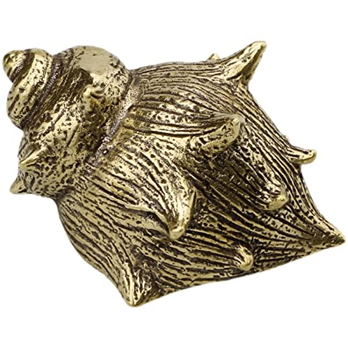 Figure Fengshui en Laiton Massif et Statuette Coquillage Bronze pour Salon Raffiné
