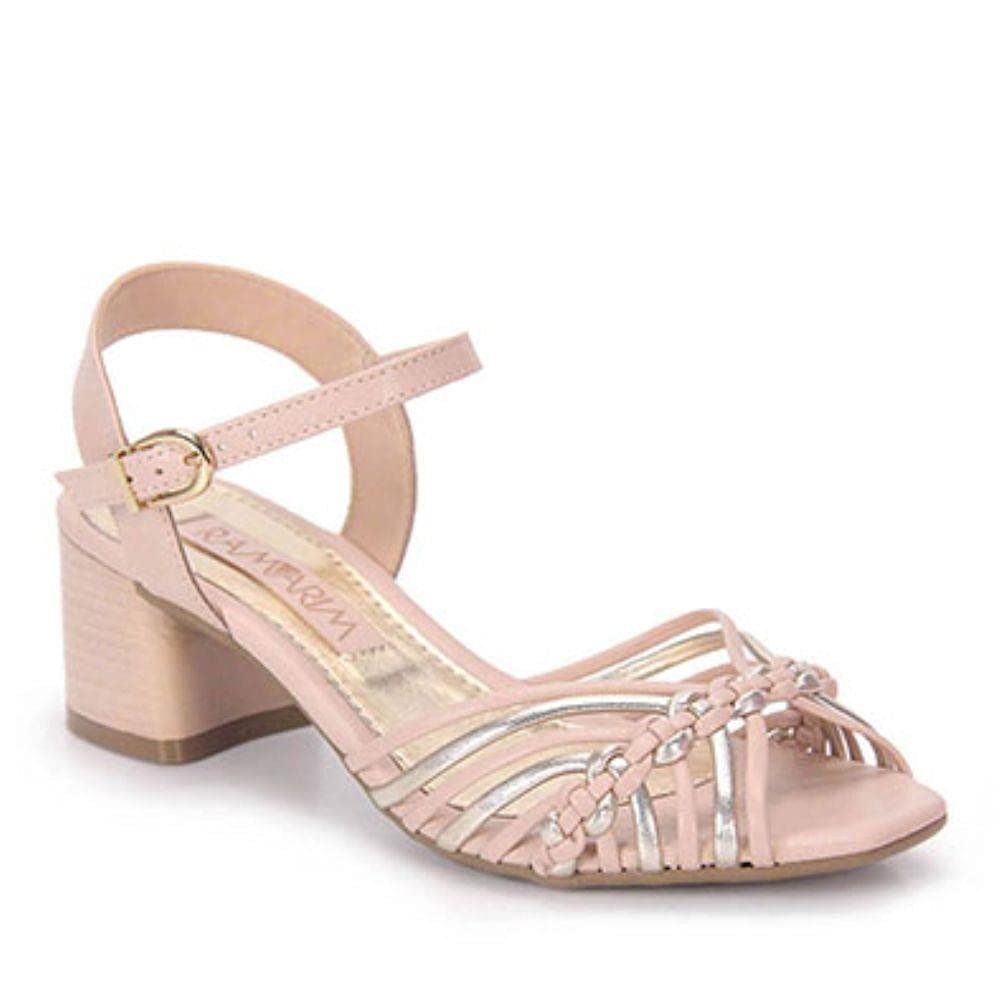 Ramarim1548201 Caramel Woven Fashion Boho Chic open Toe Low Heel Nude Sandals