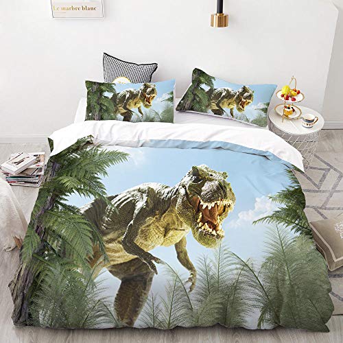 zpangg Dinosaurios de Dibujos Animados en Jurassic Park Juego de Ropa de Cama de impresión 3D,...