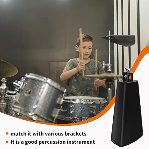 image for Soulmate Cowbell Instrument 8 inch Metal Steel Cow Bell Noise Makers C