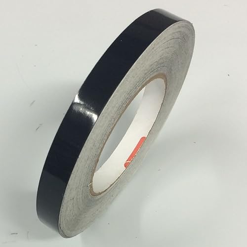 Oracal 651 - Cinta de vinilo para rayas, adhesivo para hacer líneas, diseño de líneas - 14 pulgada, 12 pulgada, 34 pulgada, Negro