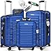 KESSER® 3tlg. Hartschalenkofferset Hartschalenkoffer Reisekoffer Set Reisekofferset Trolley Koffer 4 Rollen ABS-Hartschale Teleskopgriff Inkl. Kofferwaage + Gepäckanhänger Rollkoffer Schloss, M-L-XL