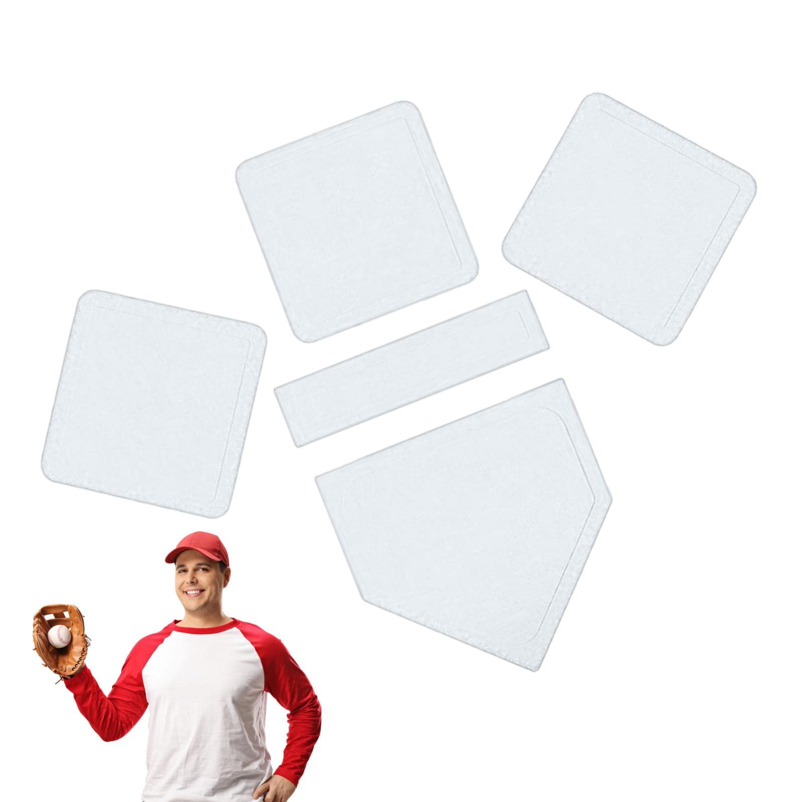 béisbol para Patio Trasero, Campo Goma Placas, Juego Campo Goma multifuncionales y seguras para Teeball Softball Baseball