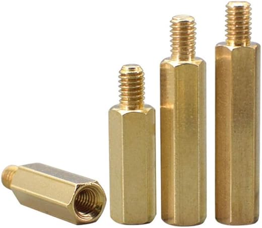 Hexagonal Copper Column, Copper Stud, M3 Chassis Motherboard Fixing Screw, Copper Single-Head Isolation column-M330310