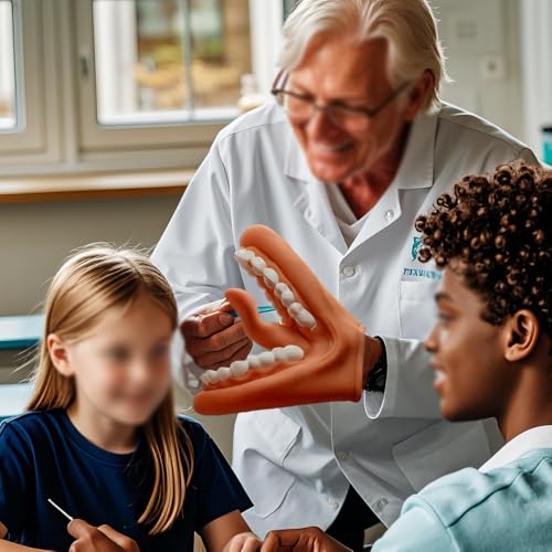 Tiardey Zahnmodell, Zahnputzlehrmodell, vergrößertes Mundmodell für Vorlesungen und Lehren, pädagogisches Zahnmodell, handgetragenes, weiches Modell für den Schülerunterricht