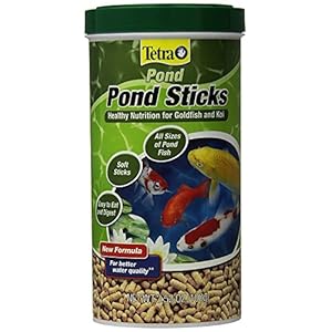 Tetra Pond Sticks, Koi Fish & Goldfish Food, Soft Sticks, Easy to Digest Floating Pond Fish Food, 3.53 ounces