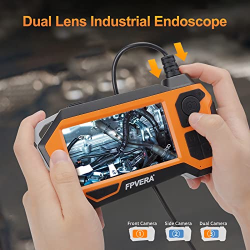 Inspection Camera Endoscope,1080P Dual Lens Industrial Scope Borescope With Light 16.5 Ft Boroscope Video Drain Snake Ip68 Waterproof Sewer Camera For Home Wall Duct Pipe Plumbing #TOP2