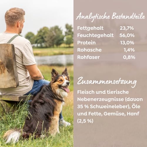 TRIXIE Hundeleckerli Leberwurst mit Hanf, streichzart – 75 g
