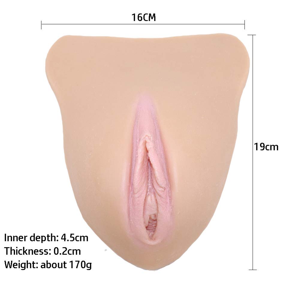 Hommes masquant Le Coussin en Silicone Gaff - Couvre-Culotte Faux vagin Camel Toe pour transgenre Crossdresser Traîne Cosplay