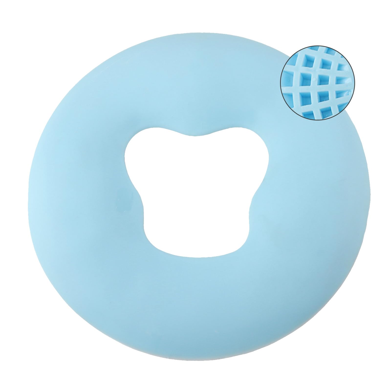 Oreiller repose-visage silicone massage coussin de tête pour table spa bleu ciel