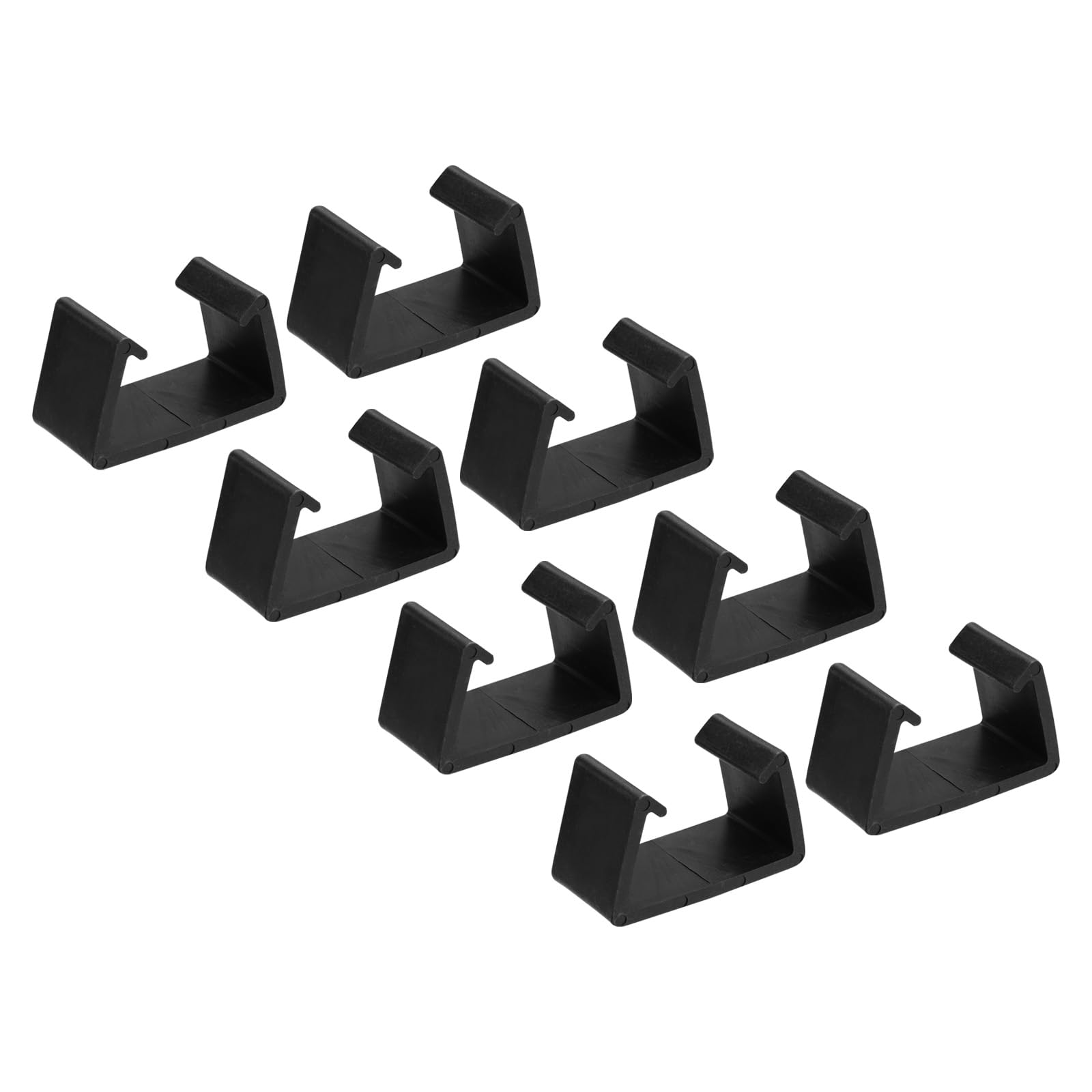 TIXIPEM 8-Pack Patio Furniture Clips, 71mm Sectional Couch Clips, Fixed Connection Chair Fasteners for Module Couch/Patio Furniture [Black]