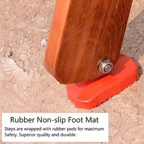 Escalera de litera de madera de 66 pulgadas con pasamanos resistente 6