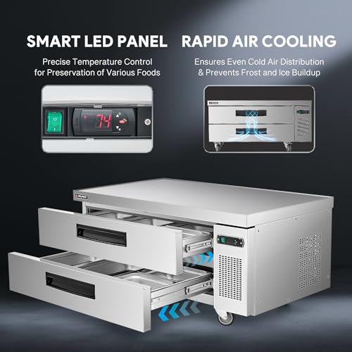 Wilprep WILPREPCD21 Etl-Listed 53 Inch Commercial Refrigerated Chef Base thumb #3