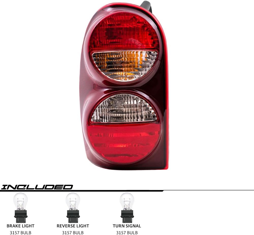 EPIC LIGHTING OE Style Halogen Tail Light Assembly Replacement for JEEP 05-07 LIBERTY - Left Driver Side