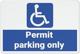 Adahandicap Permit Parking Only Sign Outdoor Signs Aluminum 12X8 Inch Uv Ink Printed For House And Business
